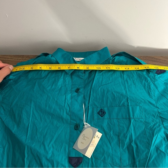 Dior Teal Satin Blouse - Picture 8 of 12